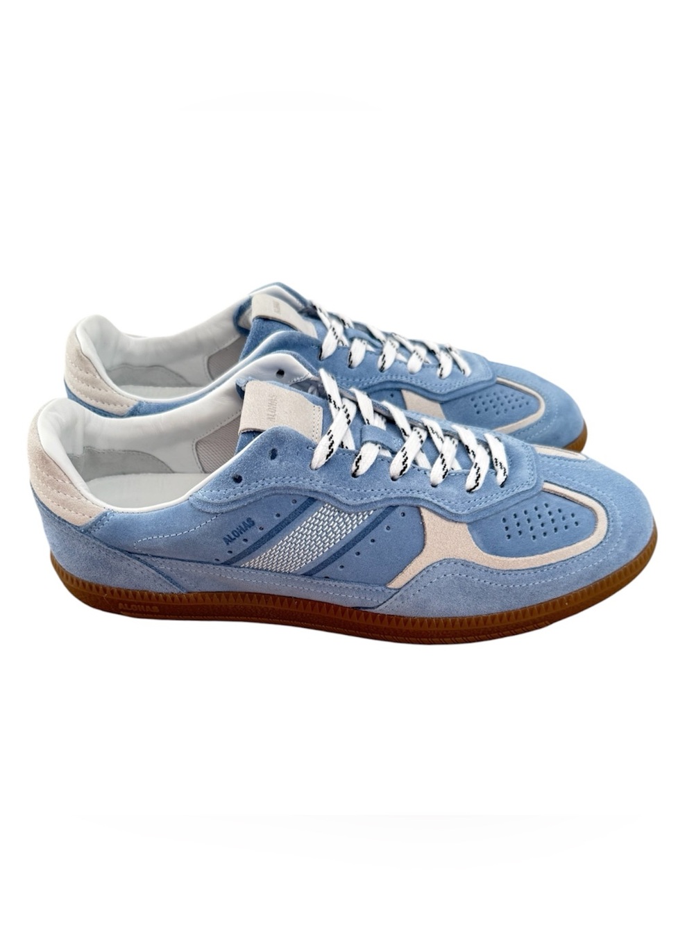 NWOB Alohas Tb.490 Rife Cornflower Blue/Cream Leather Sneaker 10-10.5 US/41 EU